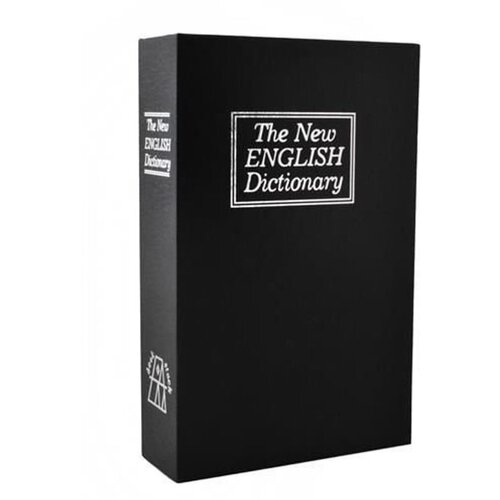 Malatec sef u obliku knjige s ključem, 24 x 15,5 x 5,5 cm, crni Slike