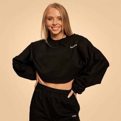 BeastPink žensku duks Cropped Bliss Black Cene