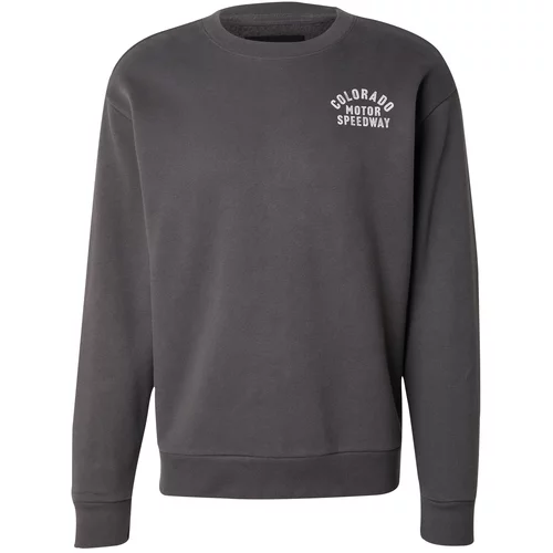 Hollister Sweater majica 'DESTINATIONS' bazalt siva / prljavo bijela