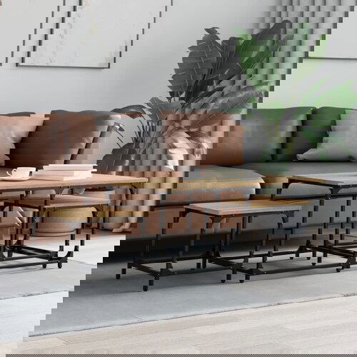 The Living Store Komplet mizic 3-delni sonoma hrast inženirski les - Komplet Klubskih Mizic, (21660917) Cene