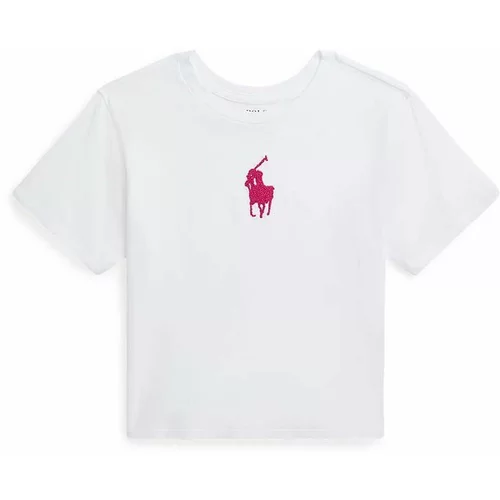 Polo Ralph Lauren Dječja pamučna majica kratkih rukava boja: bijela