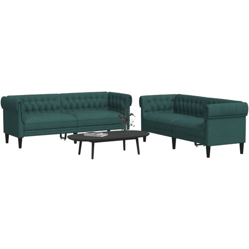  2-dijelni set sofa tamnozeleni od tkanine Cene