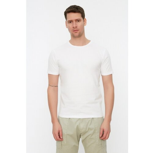 Trendyol Multicolor Men's Basic Slim Fit 100% Cotton 2-Pack Crew Neck Short Sleeved T-Shirt Slike