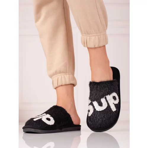 SHELOVET Women's slippers warm black