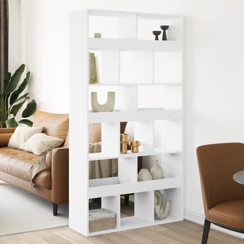 Sobna pregrada bijela 100 x 33 x 187,5 cm konstruirano drvo Cijene