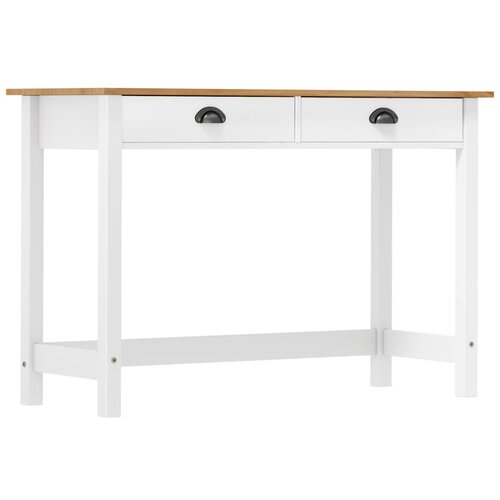 Maison Chic konzolna miza - miza ob steni Hill z 2 predaloma 110x45x74 cm borovina, (21786100) Slike