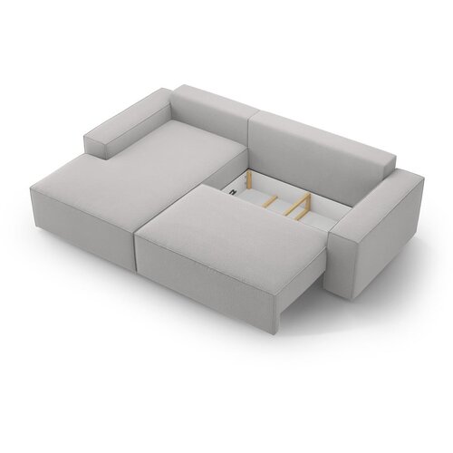 Micadoni Svetlo siva raztegljiva kotna sedežna garnitura (levi kot) Jodie &amp;ndash; Home Slike