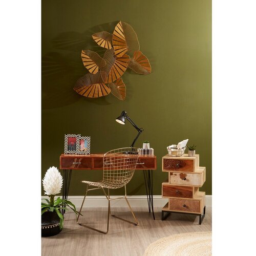 Premier Housewares Kovinski jedilni stol v zlati barvi District &amp;ndash; Slike