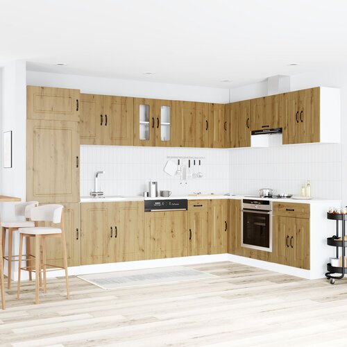vidaXL Kuhinjski ormar jedinice Set od 2 Artisan oak Konstruirano drvo Cijene