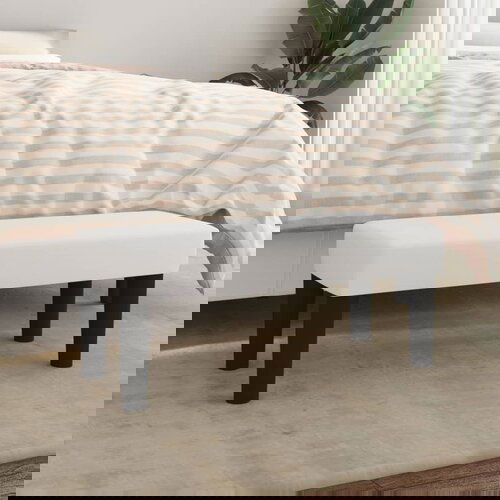 VidaXL Klupa bijela 70 x 30 x 30 cm od umjetne kože Slike