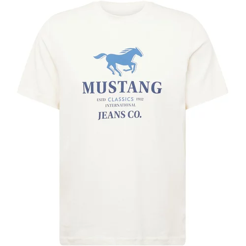 Mustang Majica 'Austin' modra / črna / off-bela