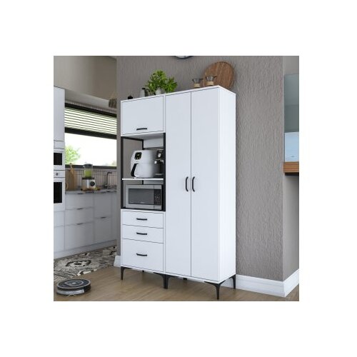 Hanah home JE142 - 3106 white multi purpose cabinet Slike