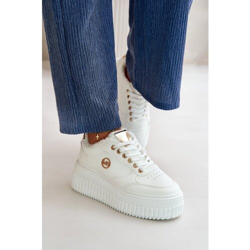 PM1 Sneakers Women's Sports Shoes Insulated On Massive Sole White Ardiela Cene