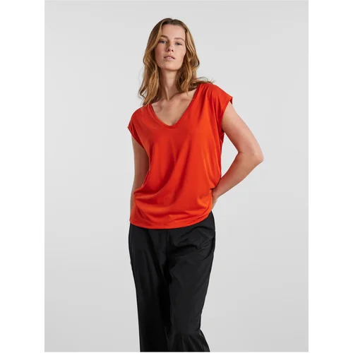 Pieces Orange Women T-Shirt Kamala - Women