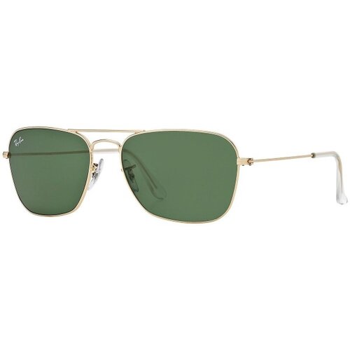 Ray-ban Caravan RB3136 001 M (55) Zlata/Zelena Slike