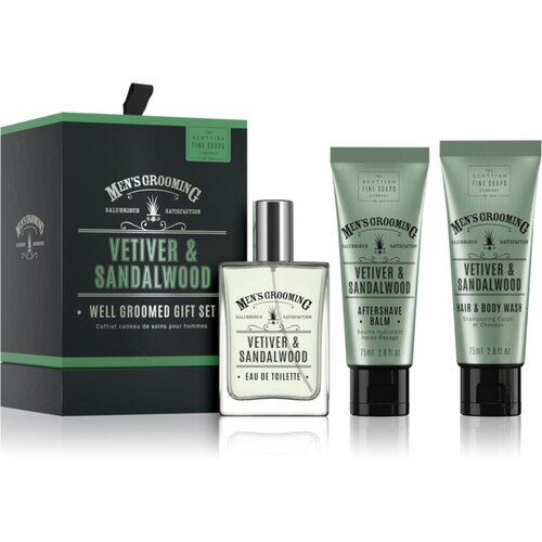 Scottish Fine Soaps Well Groomed Gift Set Vetiver & Sandalwood darilni set za moške Cene