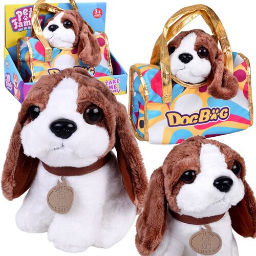  Pli&amp;scaron;ani pas Beagle u torbici, 18 cm Slike