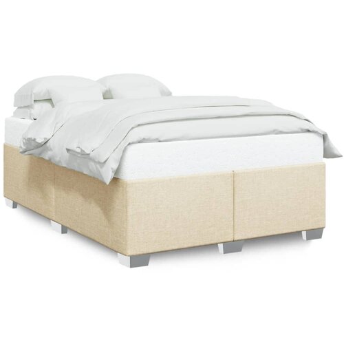  Okvir za krevet bez madraca krem 160x200 cm od tkanine Slike