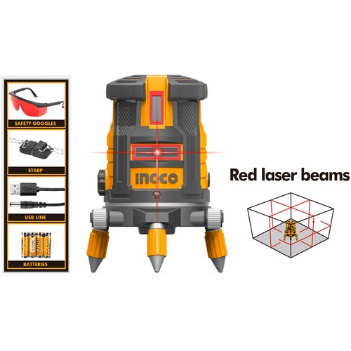 Ingco samonivelišući linijski laser (crveni laserski zraci) hll306505 Slike