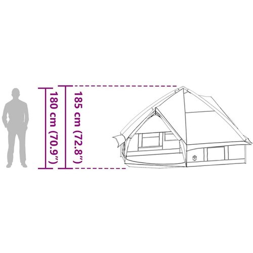  Teepee &amp;scaron;ator s krovom Siva i narančasta 490 x 410 x 210 cm Slike