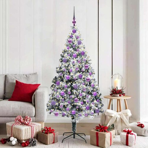 vidaXL Umjetno božićno drvce s 300 LED svjetlima Zelena 180 x 115 cm Cijene