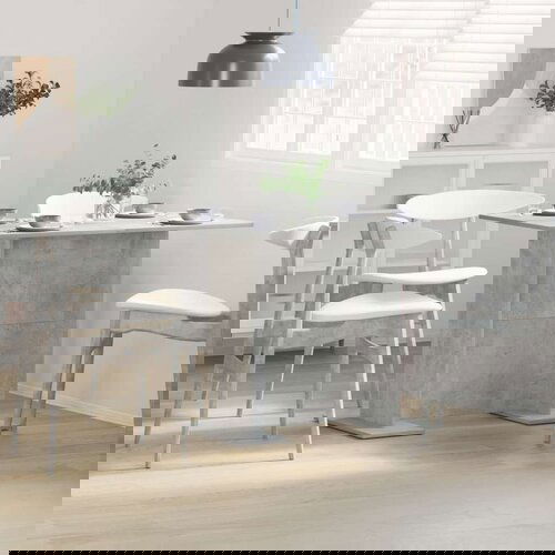  Blagovaonski Stol Betonske Sive Boje 110x60x75 cm Konstruirano Drvo Slike