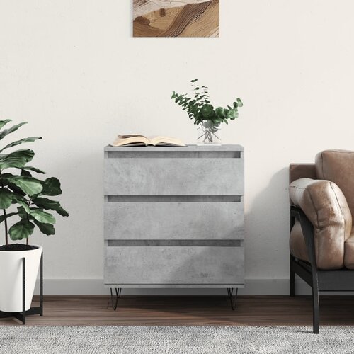 vidaXL Komoda betonsko siva 60x35x70 cm inženirski les Cene