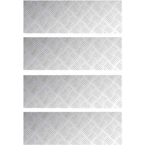  Stepenica Pravokutni 4 pcs Srebrno 75 x 25 cm Aluminij Slike