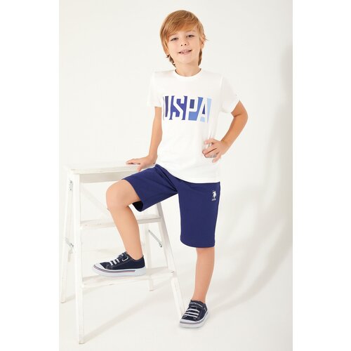 U.S. Polo Assn. komplet šorc i majica za dečake US1325-G teget-beli Slike