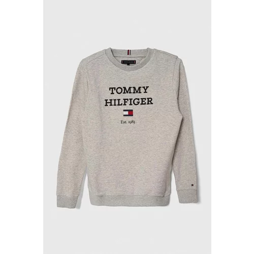 Tommy Hilfiger Otroški pulover siva barva