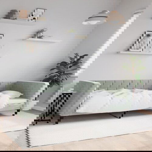VidaXL Dnevni krevet svjetlosivi 100 x 200 cm bar&amp;scaron;unasti Slike