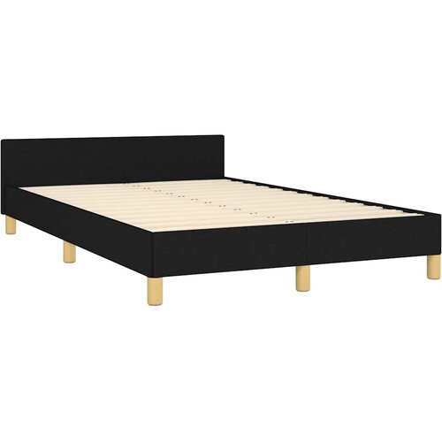  Okvir kreveta bez madraca crni 120 x 200 cm od tkanine Slike