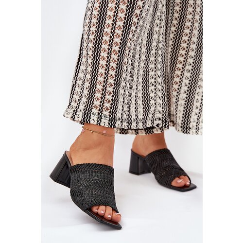 Boto Ladies Mules With Braiding On Heel Black Ciariloria Cene