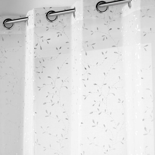Douceur d int&amp;eacute;rieur Bela/v srebrni barvi prosojna zavesa iz tančice 140x240 cm Floressia &amp;ndash; Slike