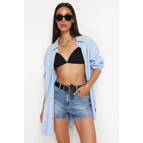 Trendyol Blue Comfort Denim Shorts & Bermuda