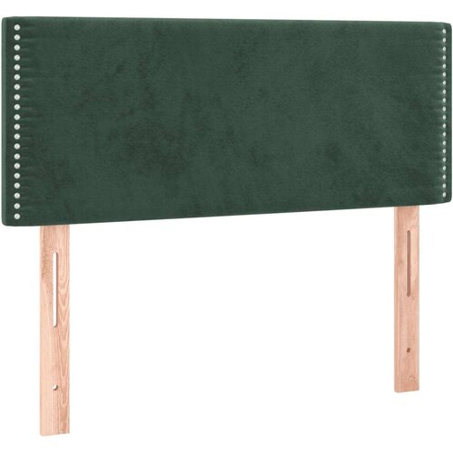 VidaXL Box spring postelja z vzmetnico temno zelena 80x200 cm žamet Slike