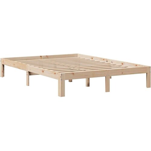 VidaXL Okvir za krevet s uzglavljem 160 x 200 cm od masivne borovine Slike