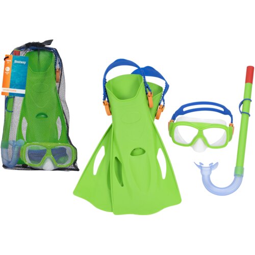  Ronilački set maska, disalica, peraje Bestway 25019 - zelena Cene