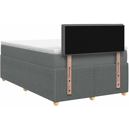  Boxspring krevet s madracem Tamnosiva 120 x 200 cm Tkanina - Tamnosiva 120 x 200 cm Dizajn linija Slike