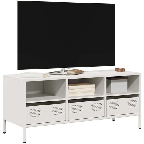 vidaXL TV ormarić bijeli 101,5x39x43,5 cm hladno valjani čelik Cijene