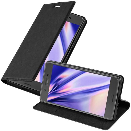 Cadorabo Ohi&scaron;je, združljivo z Sony Xperia X v nočna črna - Za&scaron;čitni ovitek z magnetnim zapiranjem, stoječo funkcijo in režo za kartice, (20549071) Cene