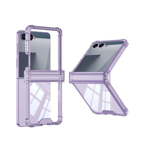  Futrola transparent color line za samsung f751b galaxy z flip 7 5g ljubicasta (gkk case) ( F121523 ) Cene