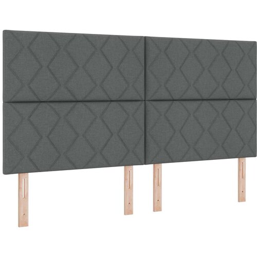  LED Box Spring Krevet Tamno siva 180 x 200 cm tkanina Slike