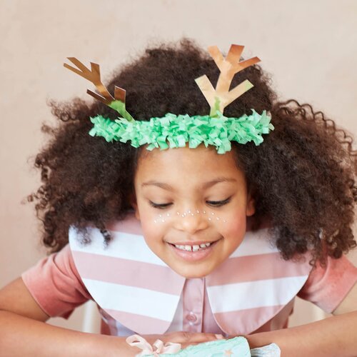 Meri Meri 8 dijelni set dječjih ukrasnih obruča za glavu reindeer fringe antler Slike