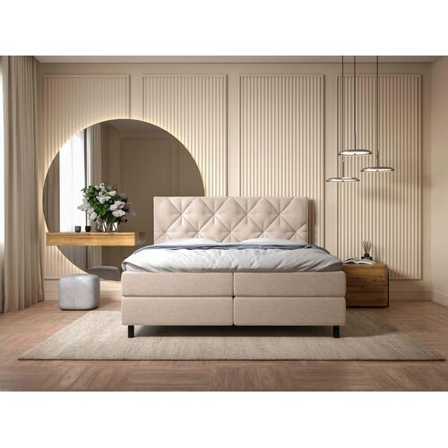 Esposa POSTELJA Z VZMETNICO 140 cm x 200 cm , tekstil bež Slike