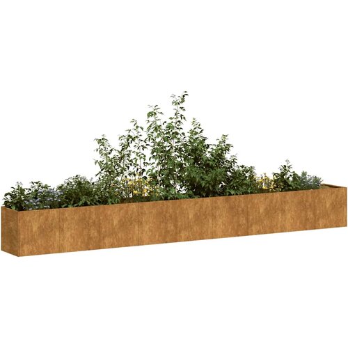 vidaXL Planter Rusty 360x40x40 cm Vremensko odporno jeklo Cene