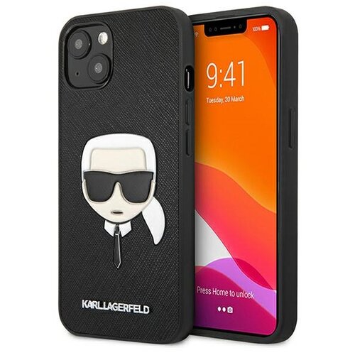  Ohi&amp;scaron;je za Apple iPhone 13 Pro Saffiano Karl, ?rna, (21749286) Slike
