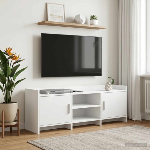 TV ormar 130 x 33 x 47 cm Bijela Konstruirano drvo Cene
