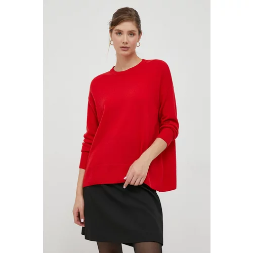 Sisley Vuneni pulover za žene, boja: crvena, lagani