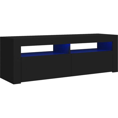Maison Chic TV omarica - TV stojalo - Televizijska omarica z LED lučkami črna 120x35x40 cm, (21701208) Cene